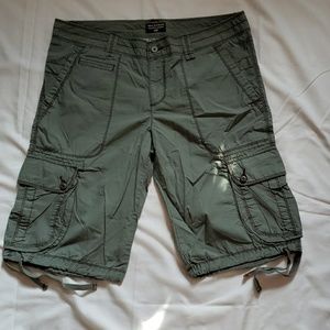Green capri shorts